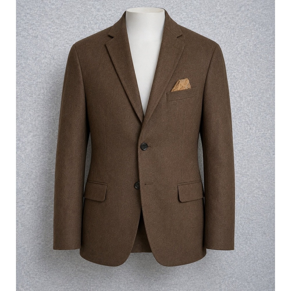 LRL Ralph Lauren Sport Coat Mens 50R Brown Wool Silk Cashmere Blazer Preppy
